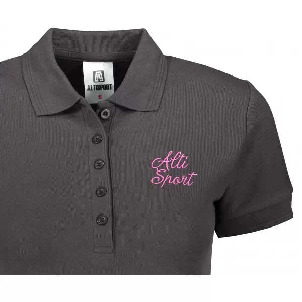  Női póló gallérral ALTISPORT ALW056210 ÉBENFA SZÜRKE 