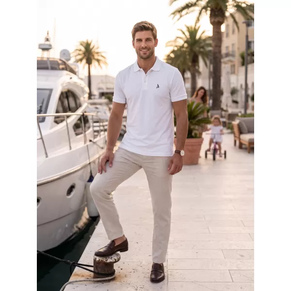  Prémium férfi póló gallérral ALTISPORT ALM002203 FEHÉR 