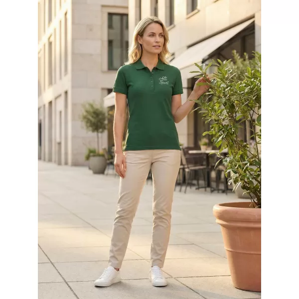  Női póló gallérral ALTISPORT ALW056210 ÜVEG ZÖLD 