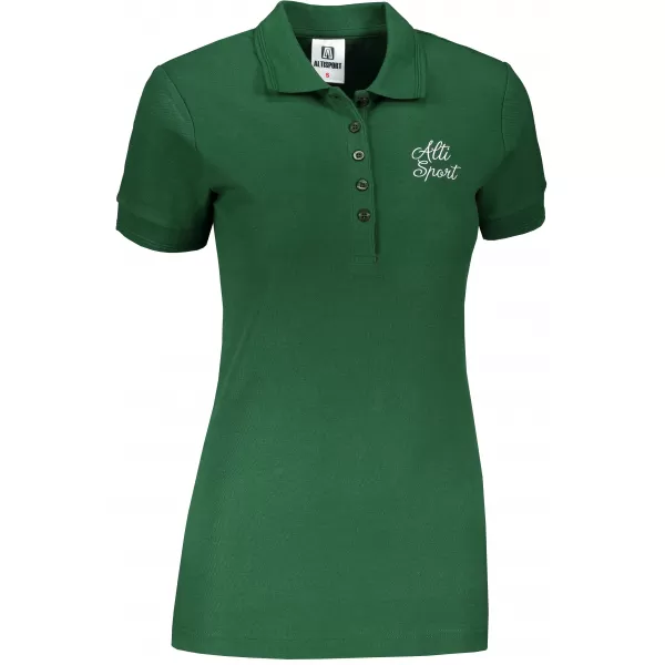  Női póló gallérral ALTISPORT ALW056210 ÜVEG ZÖLD 