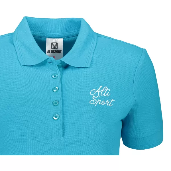  Női póló gallérral ALTISPORT ALW056210 TÜRKIZ 