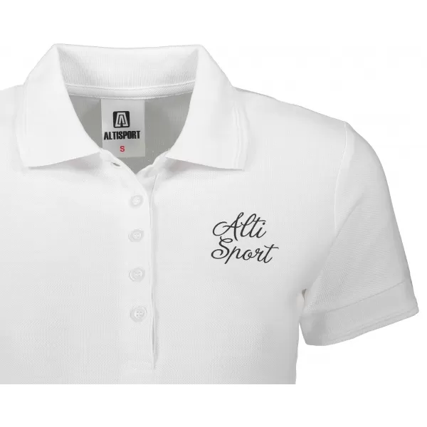 Női póló gallérral ALTISPORT ALW056210 FEKETE ÉS FEHÉR 