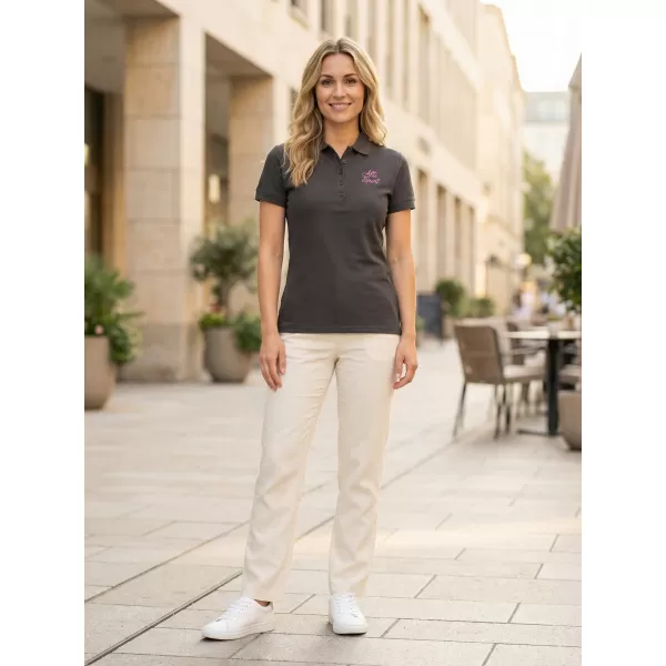  Női póló gallérral ALTISPORT ALW056210 ÉBENFA SZÜRKE 