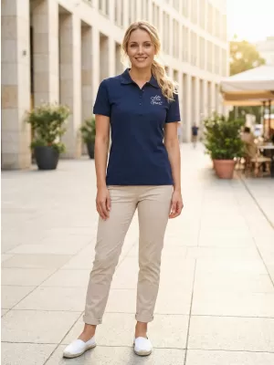 Női póló gallérral ALTISPORT ALW056210 ÉJKÉK