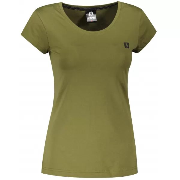  Dámské premium triko ALTISPORT CARRYOVER ALW065154 AVOCADO GREEN/BLACK 