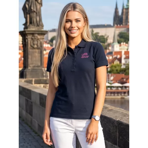  Női póló gallérral ALTISPORT ALW056210 SÖTÉTKÉK 