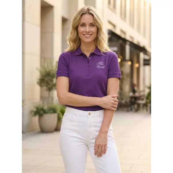  Női póló gallérral ALTISPORT ALW056210 LILA 