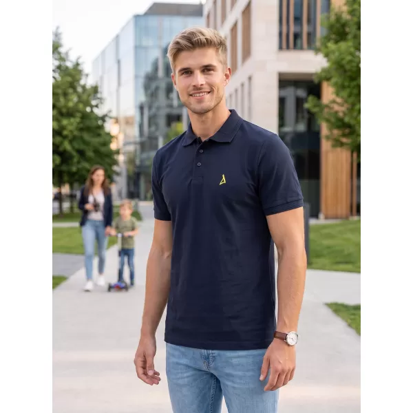 Prémium férfi póló gallérral ALTISPORT ALM002203 SÖTÉTKÉK 