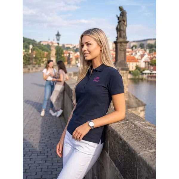  Női póló gallérral ALTISPORT ALW056210 SÖTÉTKÉK 