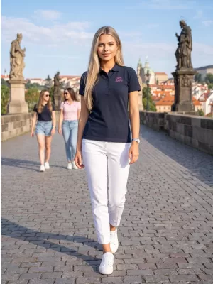 Női póló gallérral ALTISPORT ALW056210 SÖTÉTKÉK