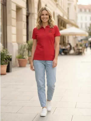 Női póló gallérral ALTISPORT ALW056210 PIROS