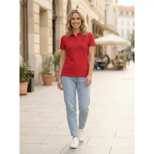  Női póló gallérral ALTISPORT ALW056210 PIROS 