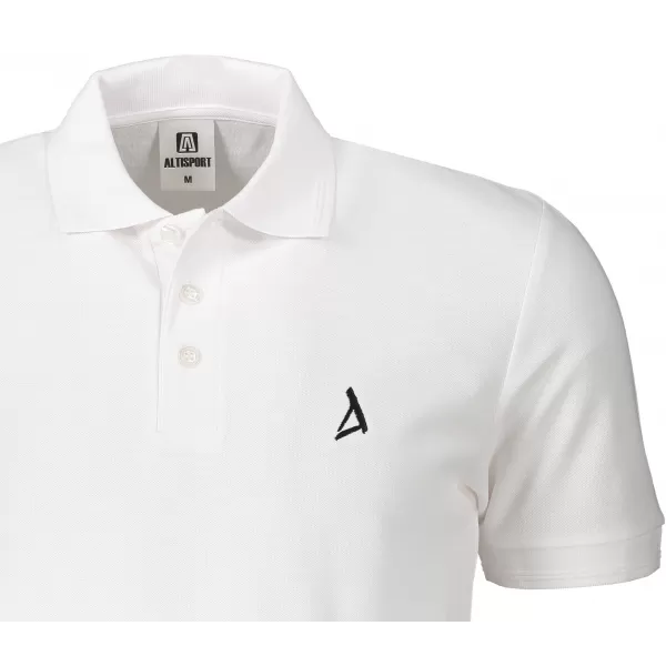  Prémium férfi póló gallérral ALTISPORT ALM002203 FEHÉR 