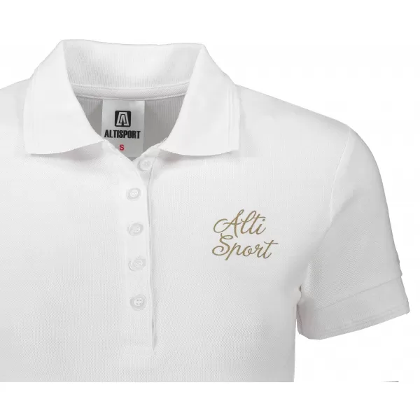  Női póló gallérral ALTISPORT ALW056210 FEHÉR ARANY 