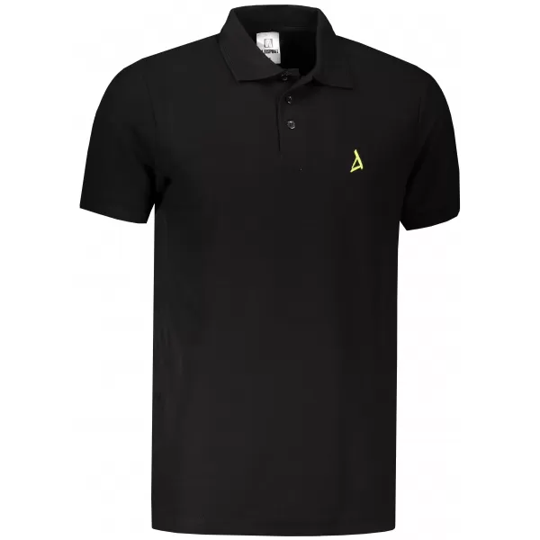  Prémium férfi póló gallérral ALTISPORT ALM002203 FEKETE ÉS ZÖLD 