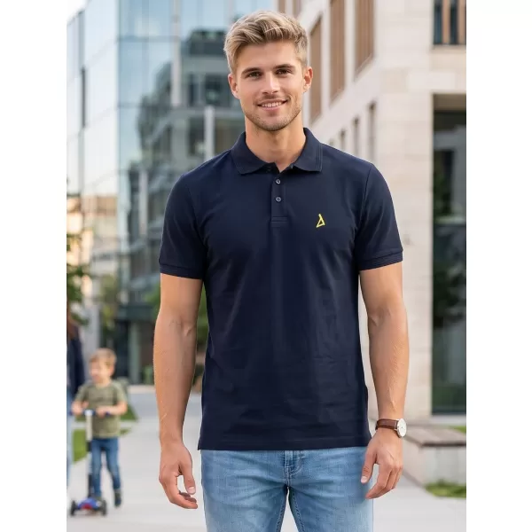  Prémium férfi póló gallérral ALTISPORT ALM002203 SÖTÉTKÉK 