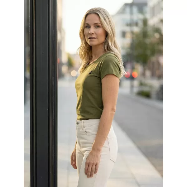  Dámské premium triko ALTISPORT CARRYOVER ALW065154 AVOCADO GREEN/BLACK 