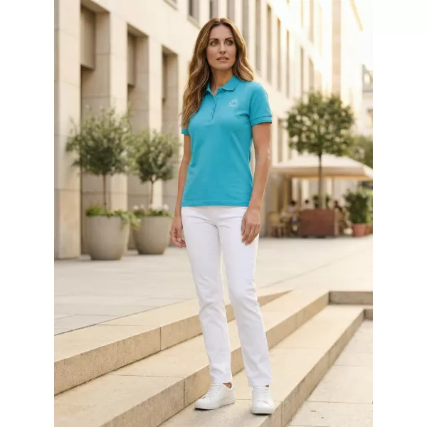  Női póló gallérral ALTISPORT ALW056210 TÜRKIZ 