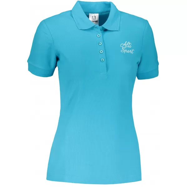  Női póló gallérral ALTISPORT ALW056210 TÜRKIZ 