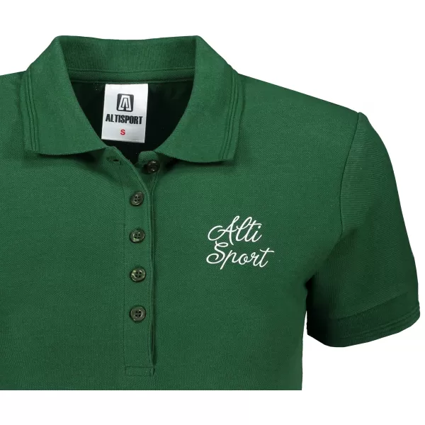  Női póló gallérral ALTISPORT ALW056210 ÜVEG ZÖLD 