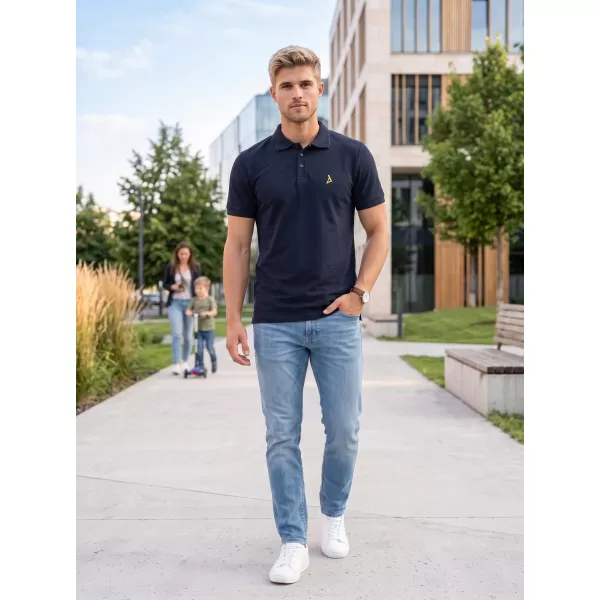 Prémium férfi póló gallérral ALTISPORT ALM002203 SÖTÉTKÉK 