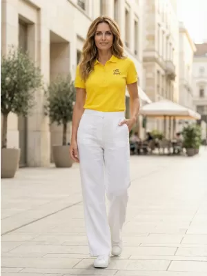 Női póló gallérral ALTISPORT ALW056210 SÁRGA