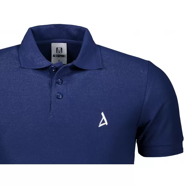  Prémium férfi póló gallérral ALTISPORT ALM002203 ÉJKÉK 