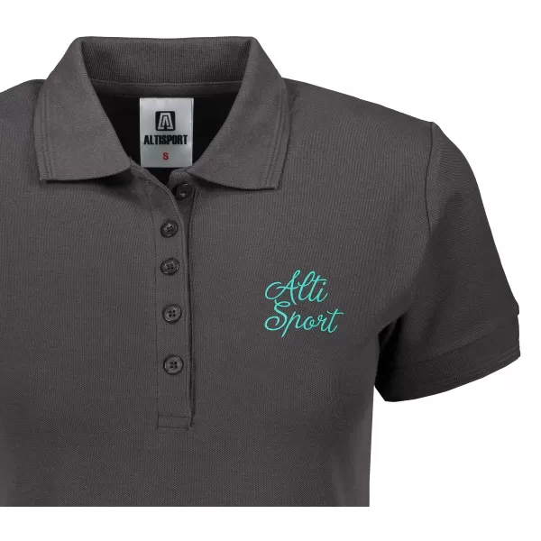  Női póló gallérral ALTISPORT ALW056210 ÉBENFA SZÜRKE/KÉK 