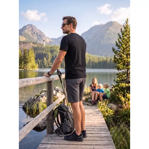  Pánské triko ALTISPORT CARRYOVER ALM017129 ČERNOMODRÁ 