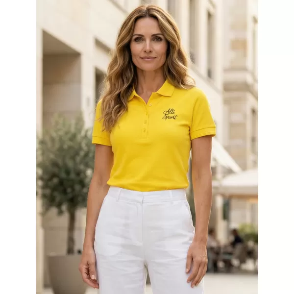  Női póló gallérral ALTISPORT ALW056210 SÁRGA 