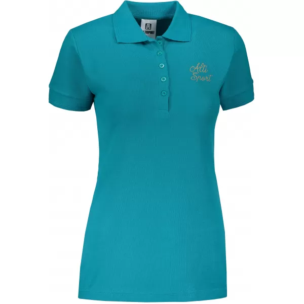  Női póló gallérral ALTISPORT ALW056210 SÖTÉT TÜRKIZ 