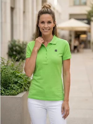 Dámské triko s límečkem ALTISPORT CARRYOVER ALW065210 APPLE GREEN
