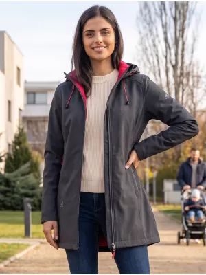 Női softshell kabát ALTISPORT DERAURA LCTU166 SÖTÉTSZÜRKE