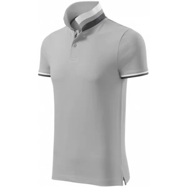  Férfi póló gallérral MALFINI PREMIUM COLLAR UP 256 EZÜSTSZÜRKE 