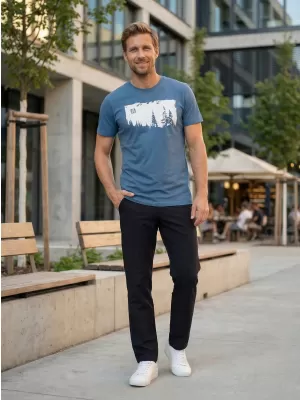Pánské triko ALTISPORT CARRYOVER ALM111129 DENIM