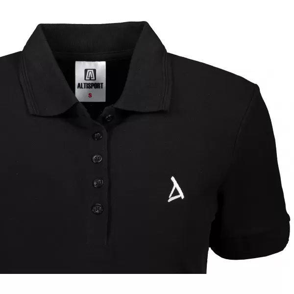 Prémium női póló gallérral ALTISPORT ALW002210 FEKETE ÉS FEHÉR 
