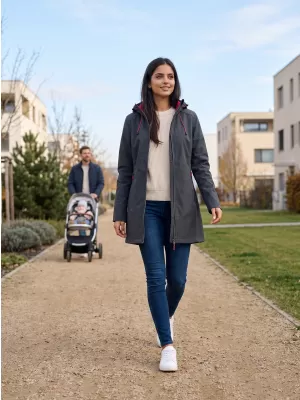 Női softshell kabát ALTISPORT DERAURA LCTU166 SÖTÉTSZÜRKE