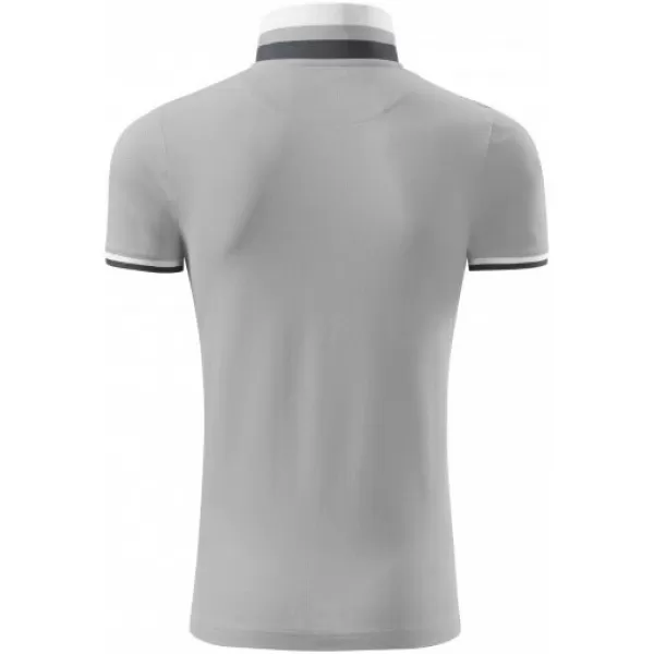  Férfi póló gallérral MALFINI PREMIUM COLLAR UP 256 EZÜSTSZÜRKE 