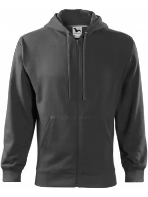 Férfi pulóver MALFINI TRENDY ZIPPER 410 ACÉLSZÜRKE