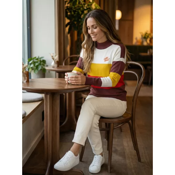  Női pulóver ALTISPORT FRAMA LPLU102 FEHÉR CSÍKOK 