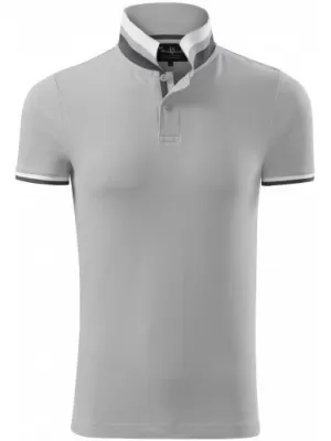 Férfi póló gallérral MALFINI PREMIUM COLLAR UP 256 EZÜSTSZÜRKE