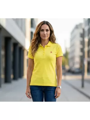 Prémium női póló gallérral ALTISPORT ALW002210 CITROM