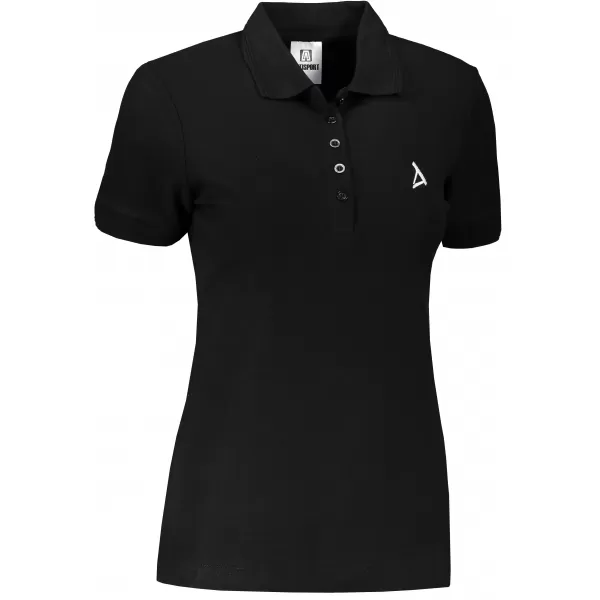  Prémium női póló gallérral ALTISPORT ALW002210 FEKETE ÉS FEHÉR 