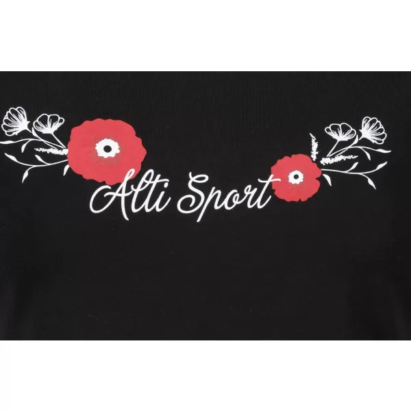  Női póló ALTISPORT ALW116122 FEKETE ÉS PIROS 