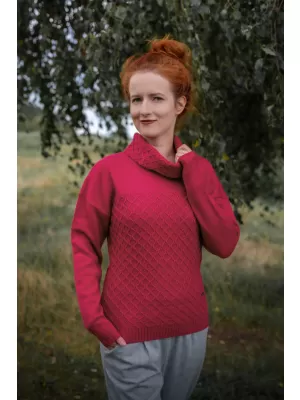 Női pulóver KIXMI MAIRIN PIROS