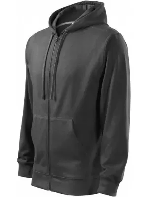 Férfi pulóver MALFINI TRENDY ZIPPER 410 ACÉLSZÜRKE