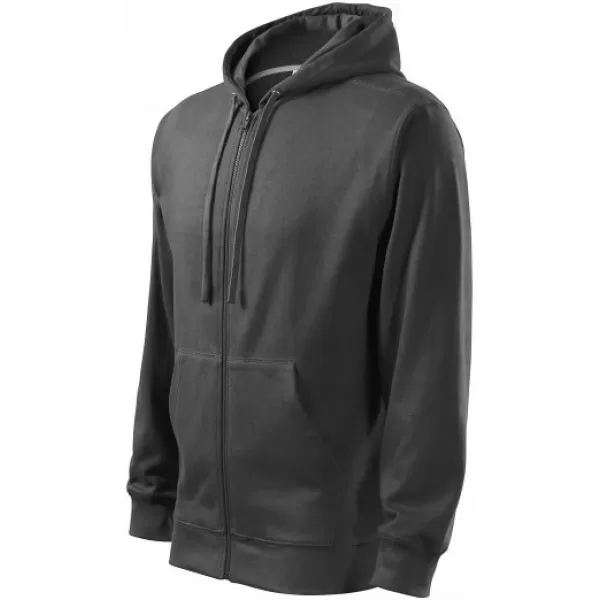  Férfi pulóver MALFINI TRENDY ZIPPER 410 ACÉLSZÜRKE 