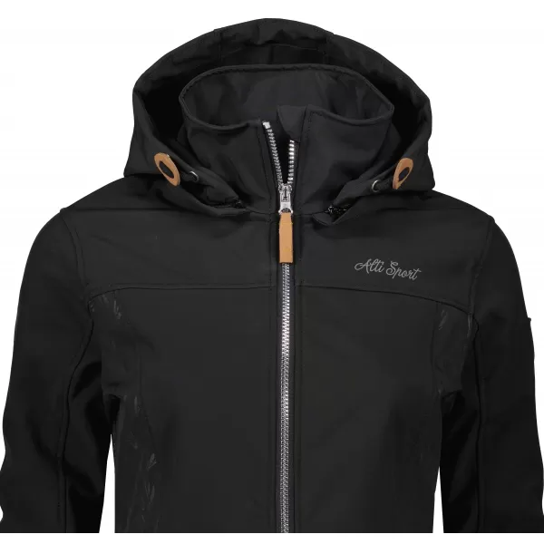  Női softshell kabát ALTISPORT GYMA LCTU163 FEKETE 