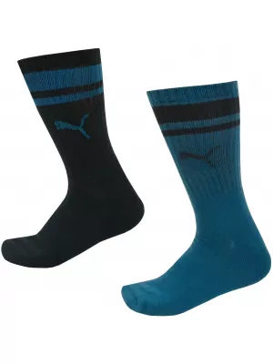 Zokni PUMA CREW HERITAGE STRIPE 2P 907944-05 FEKETE