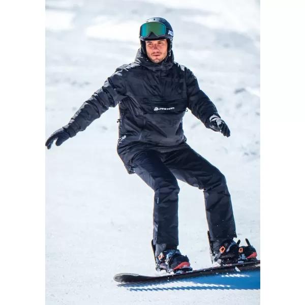  Férfi téli kabát ALPINE PRO CLOC MJCU527 FEKETE/ZÖLD 